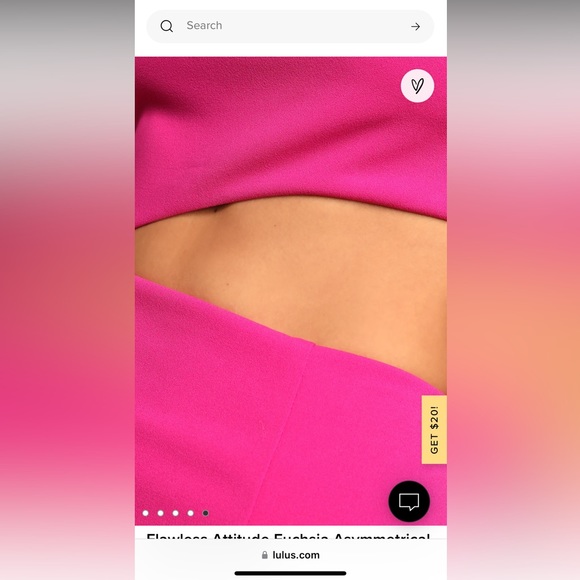 Lulu’s Flawless Attitude Fuchsia Asymmetrical Cutout Midi Dress - Picture 5 of 8